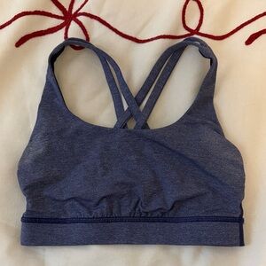 Heather Blue Lululemon Energy Sports Bra Size 2 NWOT